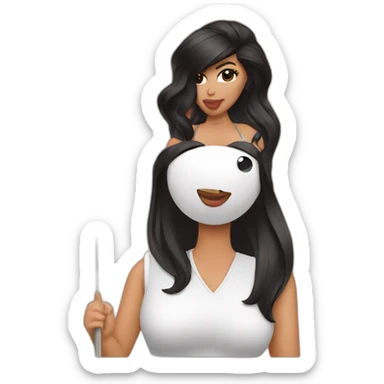 kim kardashian fait mini golf sticker