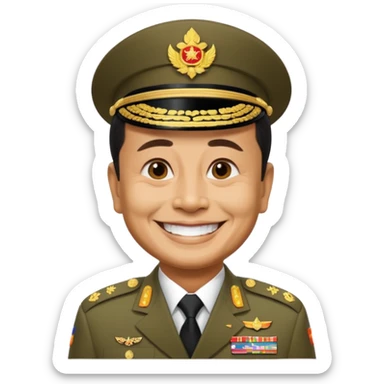 Thai military former dictator Prayut as emoji sticker