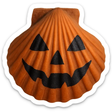 halloween seashell, remove background sticker