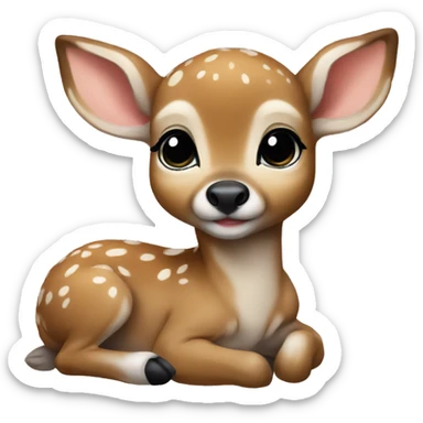 baby fawn  sticker