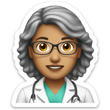 female neurologist physician sticker