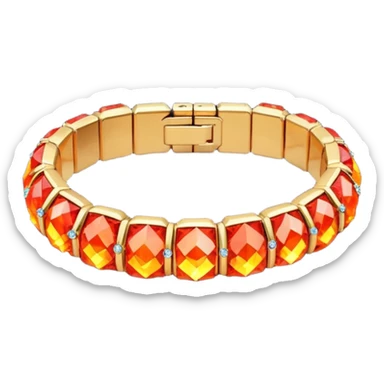 low poly fire bracelet gems sticker
