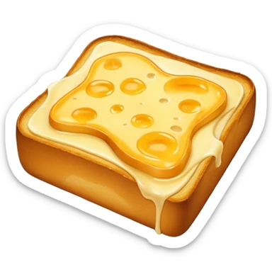 🍞🧀🍞 Closed cheese toast without a face sticker