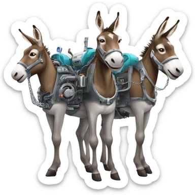 Mechanic donkeys sticker