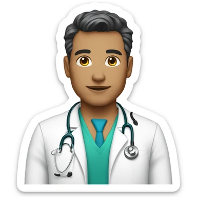 generate a doctor male, light skin sticker