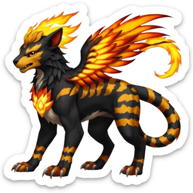 Houndoom-Tigress-Luxray-Trico-Gryphon-fusion (full body) sticker