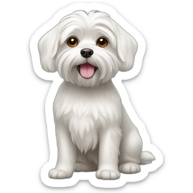 Maltese dog sticker