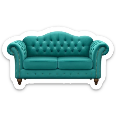 Teal couch sticker