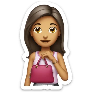 girl with purse in hand sticker