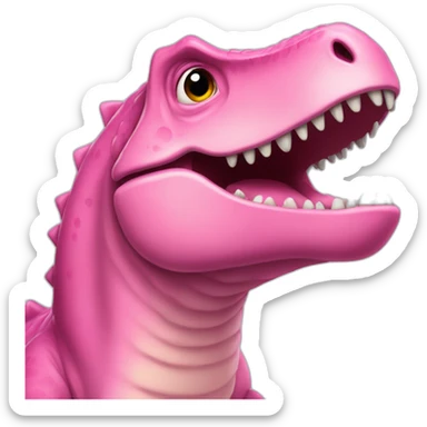Un gros du dino tout mignon et tout rose  sticker