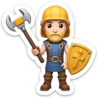 A Mechanic Wrench In A Clash Of Clans and medival Aesthetic sticker