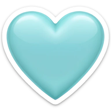 Pastel cyan heart sticker