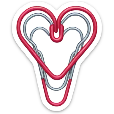paper clip heart sticker