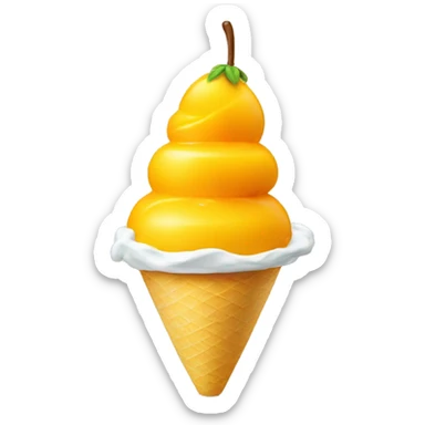 Mango frozen yogurt sticker