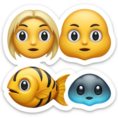 👁️🐽👁️ vs 👁️👄👁️ sticker