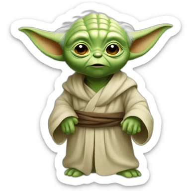 Yoda qui saute  sticker