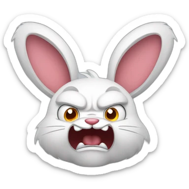 angry rabbit angry sticker