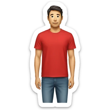 tshirt in red sticker