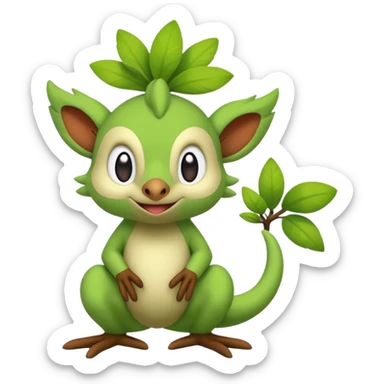  Fey Toony Sprigatito-Grookey-Grovyle-Shaymin-fusion-hybrid sticker