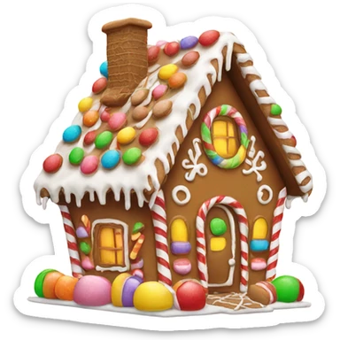 Amazing Cute Candy gingerbread house sticker
