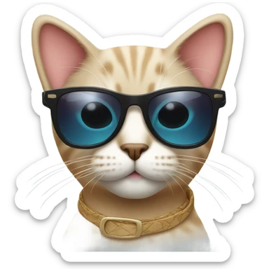 Cat with sunglasses sticker
