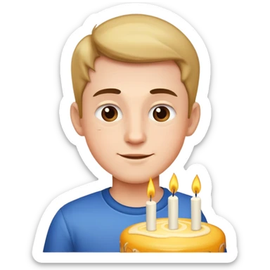 Boy celebrating his 43rd birthday sticker