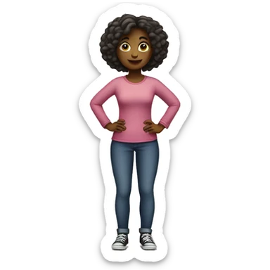 a girl standing with her hands on her hips sticker