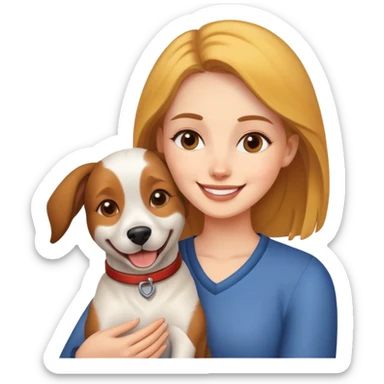 Lady with a dog sticker