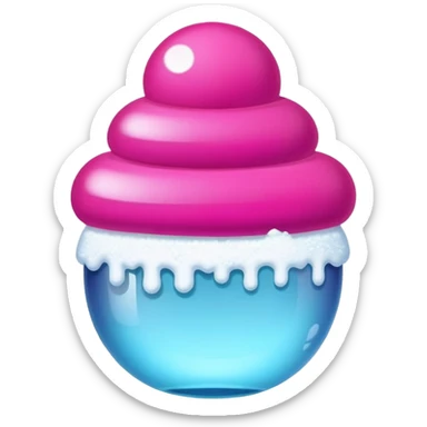 Copo de nieve fucsia sticker