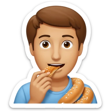 Simit yiyen simit sticker