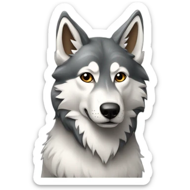 Loup sur un chien sticker