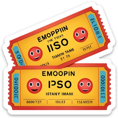 theatre ticket sticker