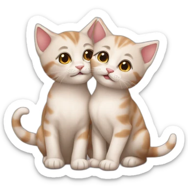 kittens in love sticker