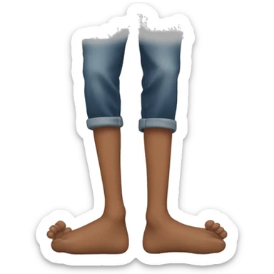 Emoji with feet sticker