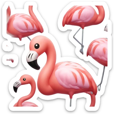 flamingo inflatable pool toy sticker