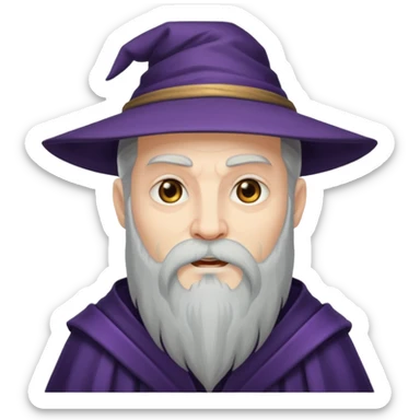 evil sorcerer with a beard sticker