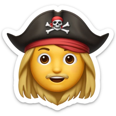 Make an emoji for pirates sticker