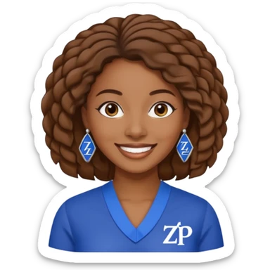 Zeta Phi Beta Sorority black women emoji sticker