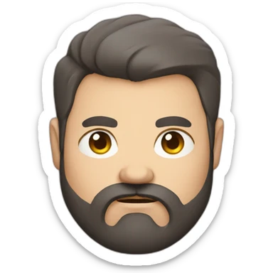 angry brunette bearded overweight man sticker