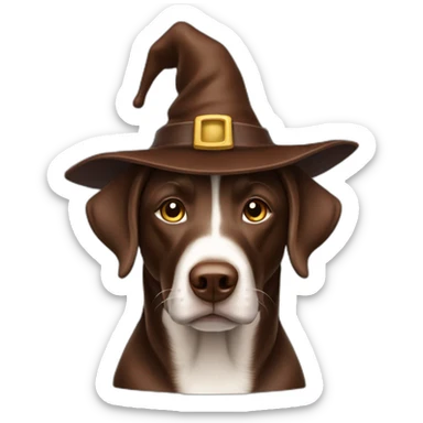 Labrador Retriver chocolate color looks like a wizard sticker