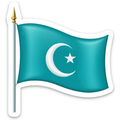 Turkuaz renginde türk bayrağı yapar mısın. Bayrak. I want to flag sticker