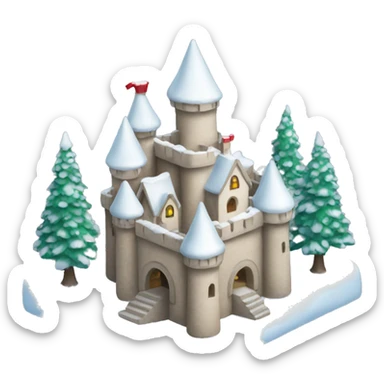 Christmas Snow Castle sticker