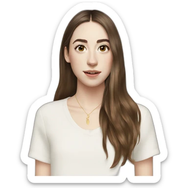 Alana Haim brown hair sticker