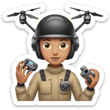 A drone racer sticker