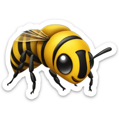 A male bee and a female bee sticker