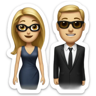 Mr. and Mrs. Smith sticker