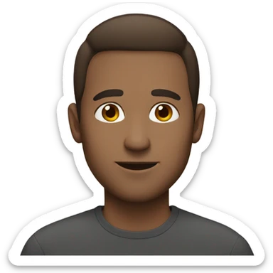 Man 30 years old with brown eyes short brown hair  sticker