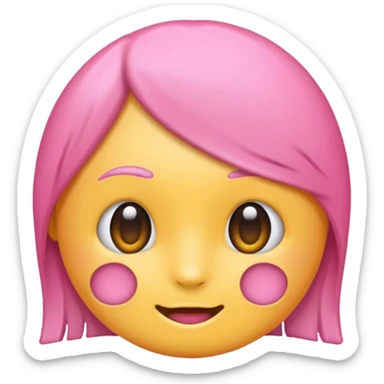 EMOJI OF PINK SIDUR WITHOUT THE S sticker