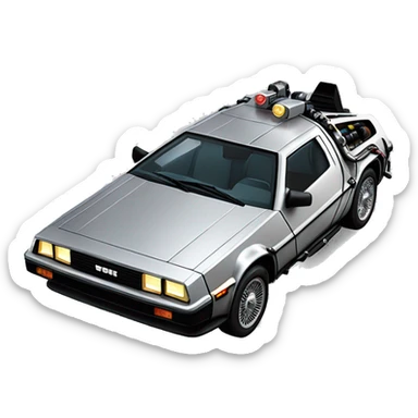 delorean from back to the future sticker