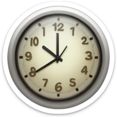 distorted weird looking clock no face sticker